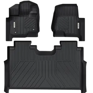 YITAMOTOR Floor Mats Fit for 2015-2024 Ford F-150/2022-2024 F-150 Lightning SuperCrew Cab (Not Fit Rear Seat with Under-Seat Fold Flat Storage)