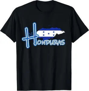 100% cotton Unisex Honduras Map T-Shirt