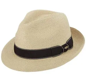 Scala Wyatt - Straw Fedora Hat Scala Wyatt - Straw Fedora Hat