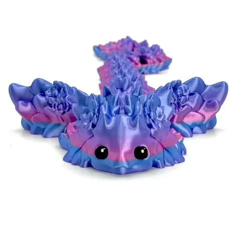 Vexxia Giant Articulated Winged Axolotl Dragon Figurine 18in