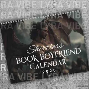 Shirtless Book Boyfriend Calendar 2026 Morally Gray Romantasy Merch Booktok Merch Bookstagram Gift Dark Romance Dramione ACOTAR Fourth Wing