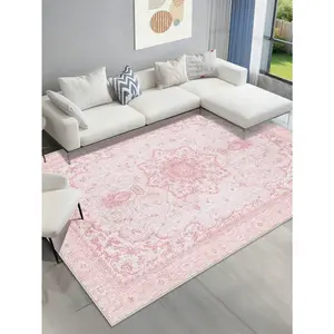 1pc Plush Soft Faux Cashmere Rug, Suitable For Living Room & Bedroom, Available In Multiple Sizes, Fluffy & Comfortable, Machine Washable