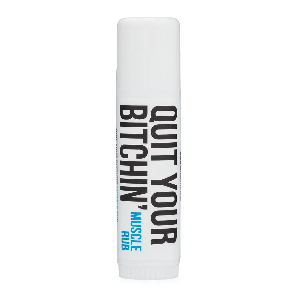 Quit Your Bitchin' Muscle Rub Stix - Peppermint Oil Arnica Eucalyptus Menthol for Pain Relief Soreness Tension - Portable Balm for Athletes Fitness Lovers