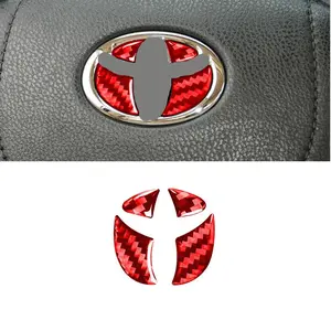 4-Piece Set for Toyota Corolla/levin 2014-2018, Carbon Fiber Steering Wheel Stickers, Scratch-Resistant, Durable, Interior Accessories