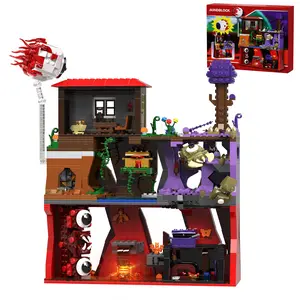 Game Map Scene Building Blocks Set Eye House Wall of Flesh Monsters Adventure Toys Gifts for Adults and Kids(1177 PCS)
