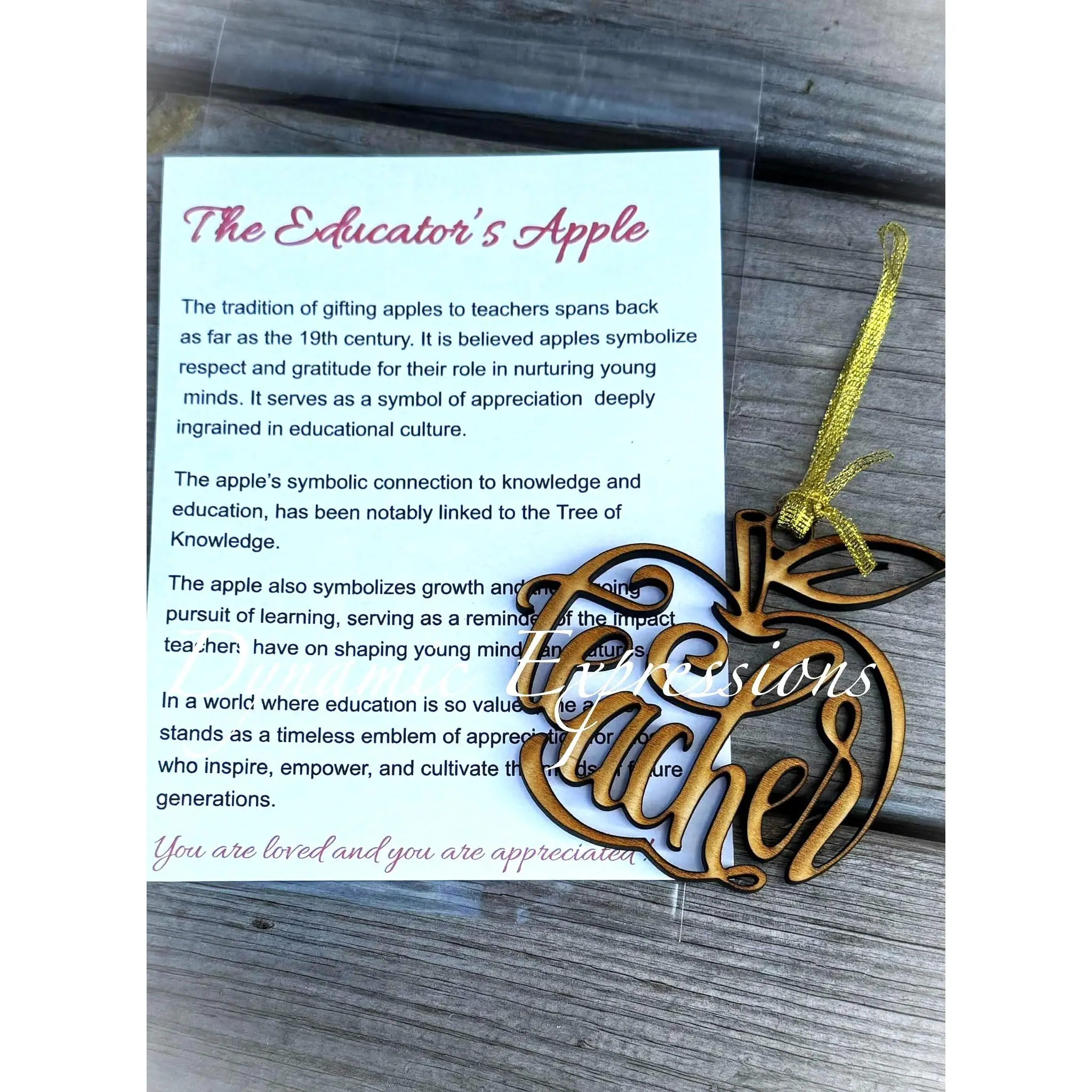 The Educator's Apple Ornament
