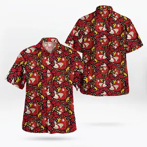 2026 Hot Hawaiian PKM Fresh Summer – Youthful – Bold with the Tropi PKM Magikarp Button Up Red Hawaiian Shirt