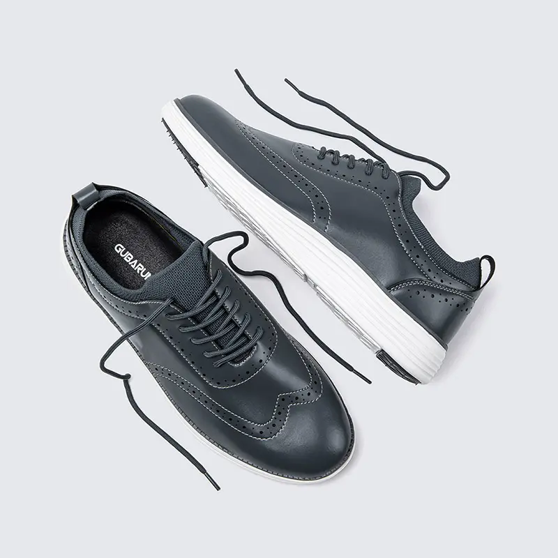 HOBIBEAR Men's Slip-On Low-Cut Oxford Footwear - Ankle-High, Chunky Suede-Like Upper, Synthetic Sole, Slip-Resistant, EVA-PU, Round Toe, Modern Edge, Rich Look Casual All-Season Shoes
