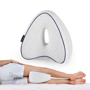 Memory Foam Leg Positioner Pillow, Comfortable Leg Positioner Pillow with Removable Cover, Side Sleeping Pillow, Bedding Supplies for Home & Travel