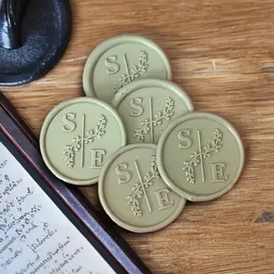 Personalized Wax Seals, Custom Wax Seals, Handmade Wax Seal Stickers, Self Adhesive Wax Seals, Initials Wax Seal, Monogram Wax Seals