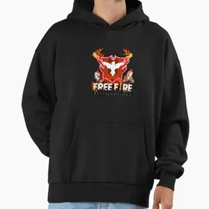 Flame Warrior Gamer Hoodie – Unisex Graphic Pullover – Fire Logo Battle Theme Sweatshirt – Cool Gift for Gamers and Streamers, Sister, Friend, Birthday
