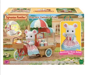 Sylvanian Families Popcorn Delivery Trike with Marshmallow Mouse Mother Calico Critters
