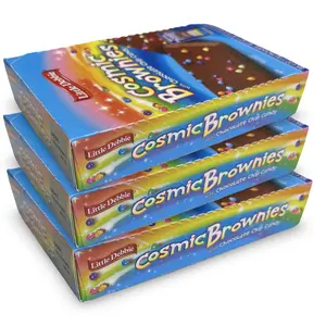 Little Debbie Extra-Large Cosmic Brownies - Chocolate Corn Dessert Snack, 4 oz, 6-Count per Pack, 3 Packs (Total 18 Sugar-Sweetened Brownies)