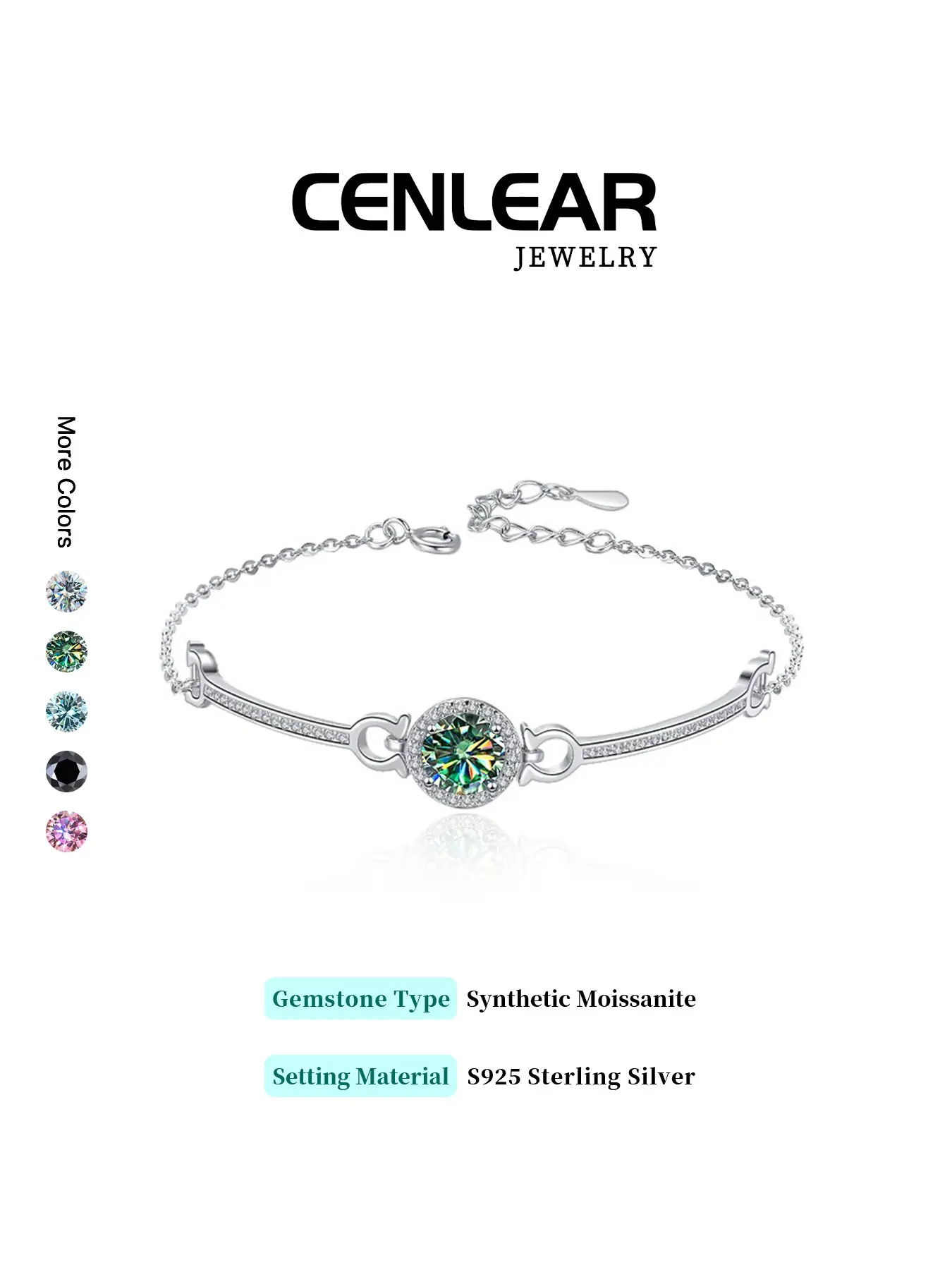 S925 Silver Sunflower Bracelet with 1 Carat Moissanite, Women's Fashion Jewelry, Flower Design Bracelet, Allergy-Free, Hypoallergenic Bracelet, Free Gift Box, Perfect for Wedding, Engagement, Birthday