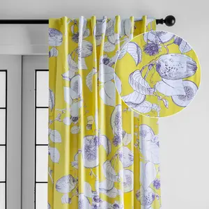 Maison d' Hermine Curtains for Living Room 100% Cotton Light Filtering Curtains for Windows with Rod and Loop Pockets Easter Decorations