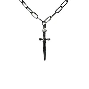 Dagger Industrial Chain Handmade 15-18" Stainless Steel/Alloy Dagger Necklace for Women
