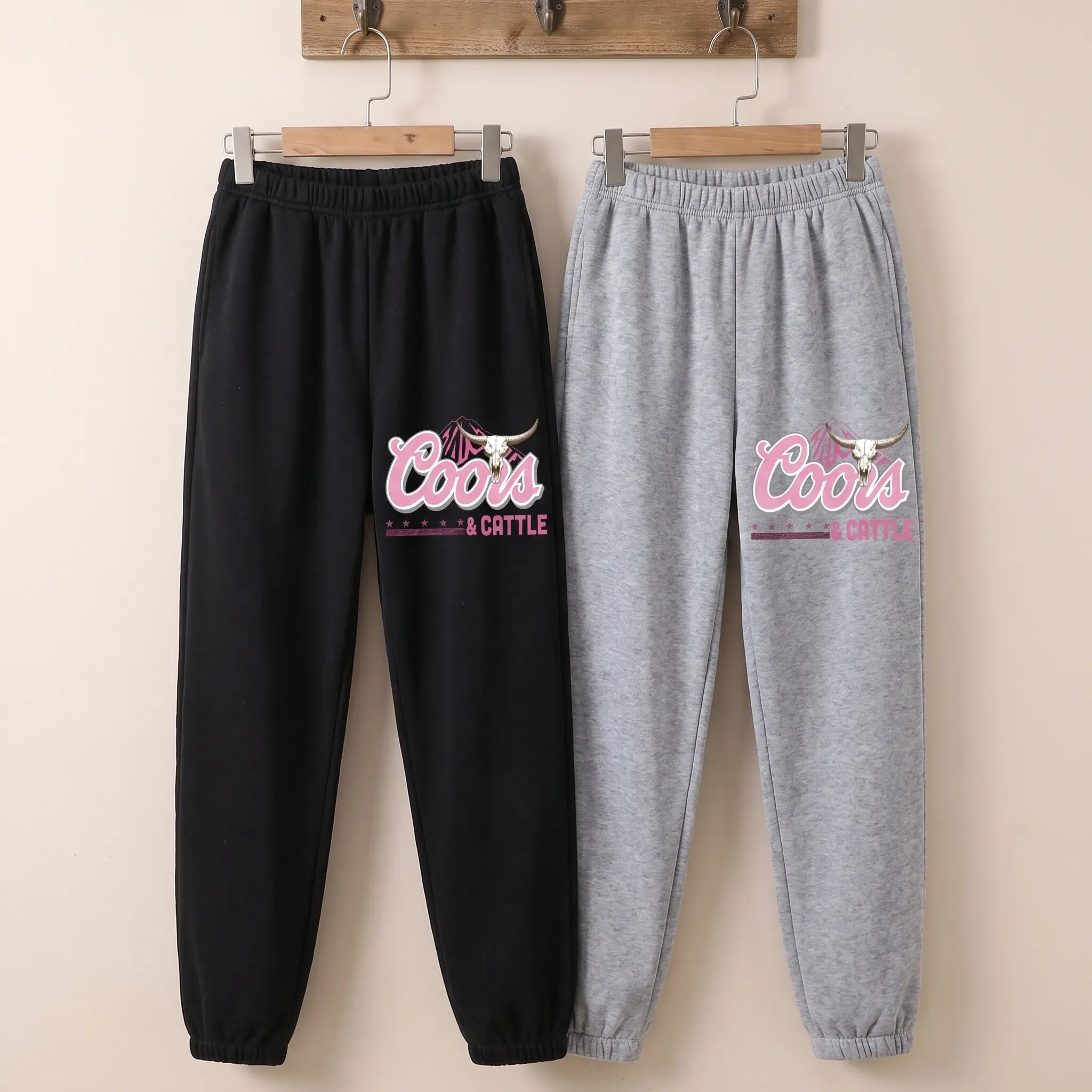 Cowgirl Western Sweatpants, Ranch Graphic Joggers, Vintage Country Sweatpants, Unisex Streetwear Pants, Comfortable Cotton Blend Bottoms