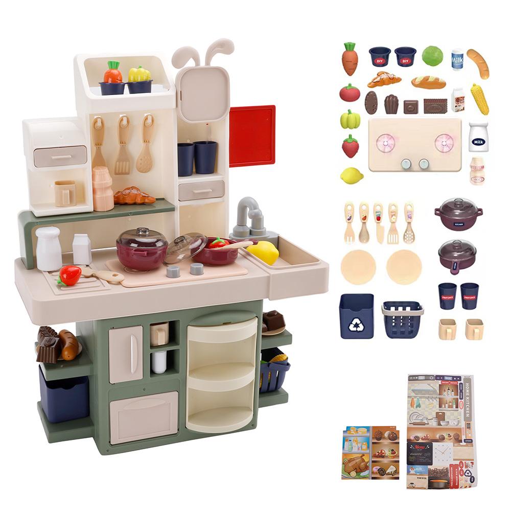 Kids Kitchen Play Set-Interactive Mist & Light Kitchen with Water Circulation Perfect Gift for Boys & Girls Ages 3+ (Green) Kids Kitchen Play Set-Interactive Mist & Light Kitchen with Water Circulation Perfect Gift for Boys & Girls Ages 3+ (Green)