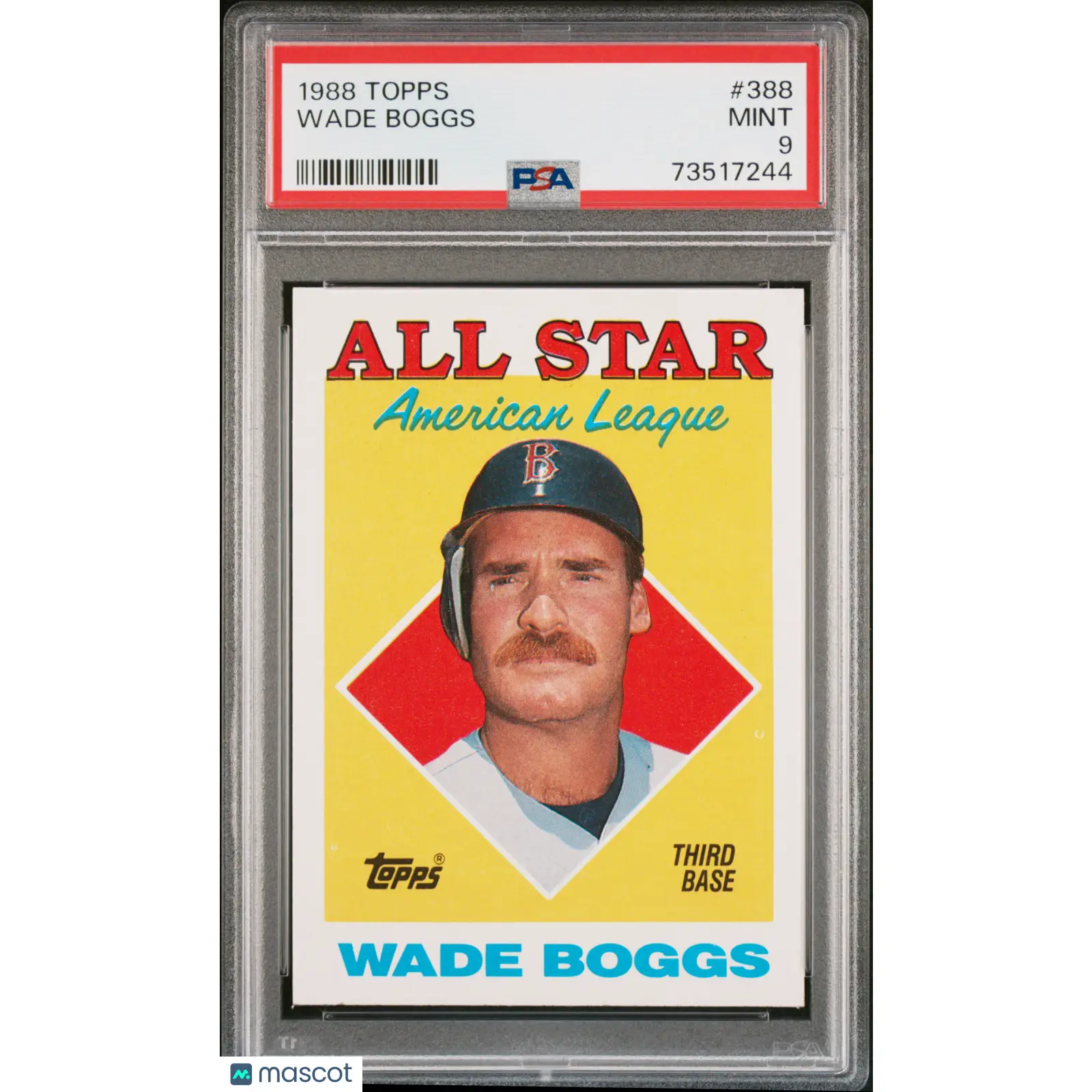 Wade Boggs PSA 1988 Topps Baseball #388 9 73517244