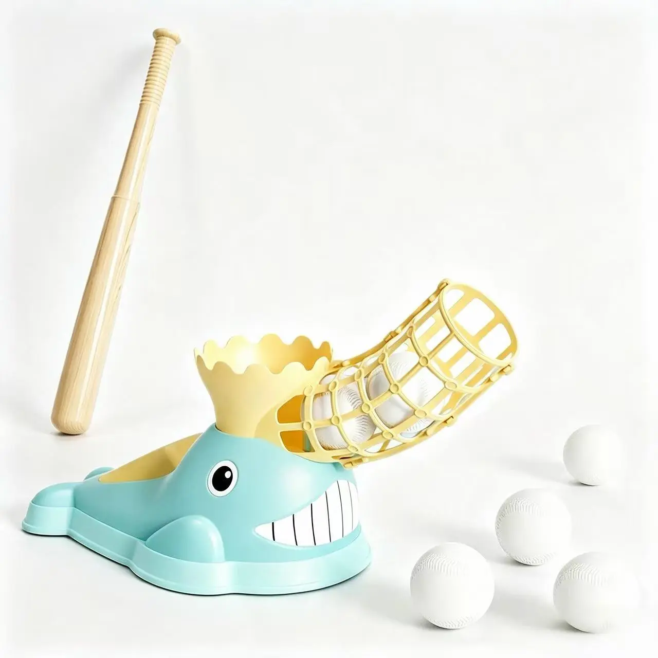 BestPick Whale Baseball Launcher Toy for Kids – Foot-Powered Ball Launching Game, Indoor & Outdoor Sports Toy, Fun Parent-Child Activity, Active Play & Coordination Training