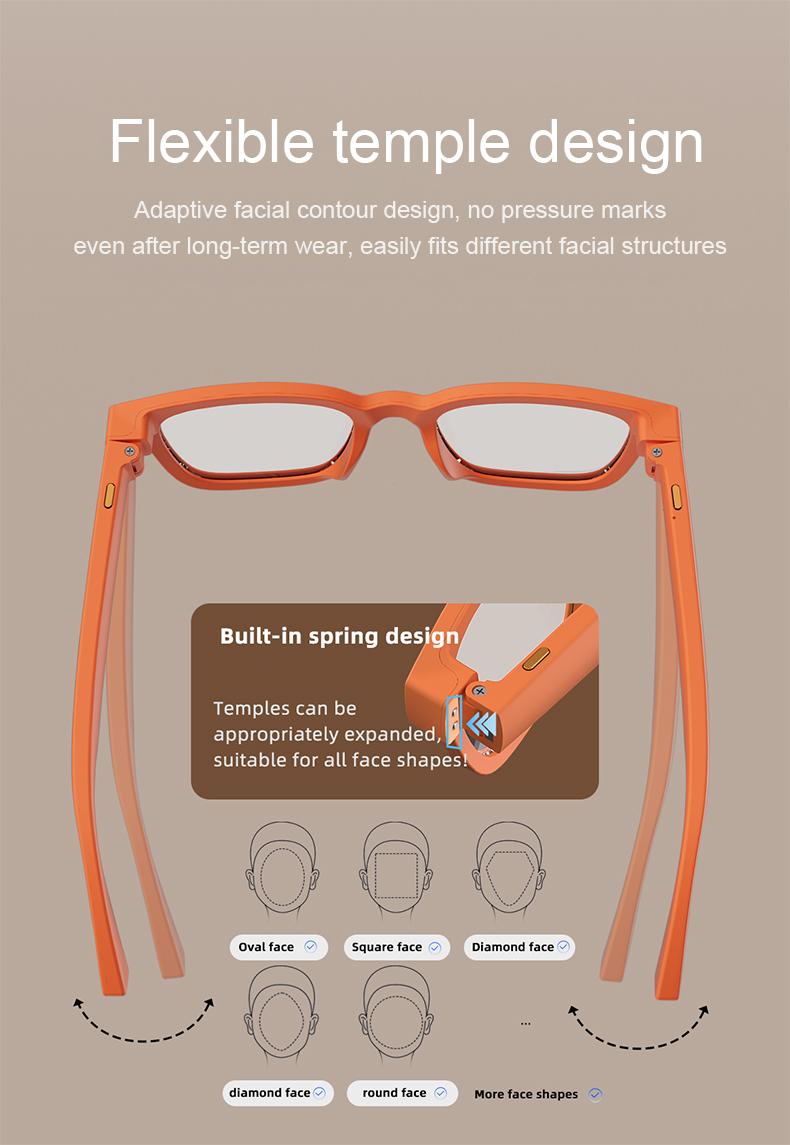 Smart Bluetooth Glasses with HD Camera, 1200p Video Recording Wearable Smart Glasses, Anti-shake Shooting Outdoor Sports Camera Sunglasses, Multifunctional Wireless Audio Glasses with Intelligent Voice Assistant, Built-in Earphone Anti-blue Light Eyeglass Smart Bluetooth Glasses with HD Camera, 1200p Video Recording Wearable Smart Glasses, Anti-shake Shooting Outdoor Sports Camera Sunglasses, Multifunctional Wireless Audio Glasses with Intelligent Voice Assistant, Built-in Earphone Anti-blue Light Eyeglass