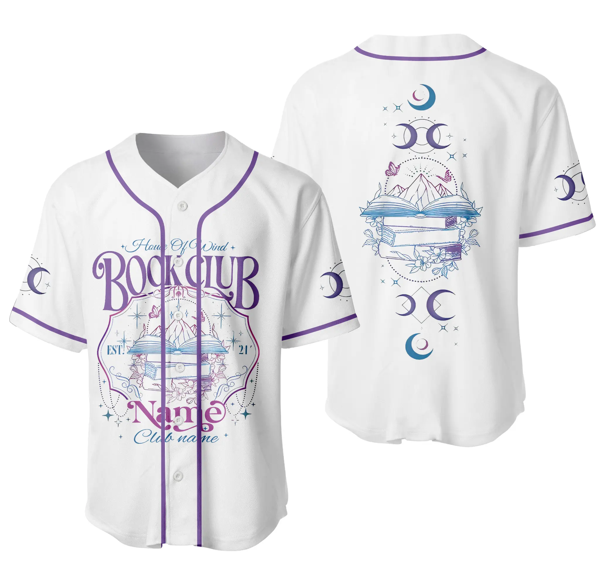 Personalized House Of Wind Book Club Baseball Jersey Shirt, Baseball Jersey Shirt, Outdoor Sports, Sport Shirt, Dynamic And Comfortable