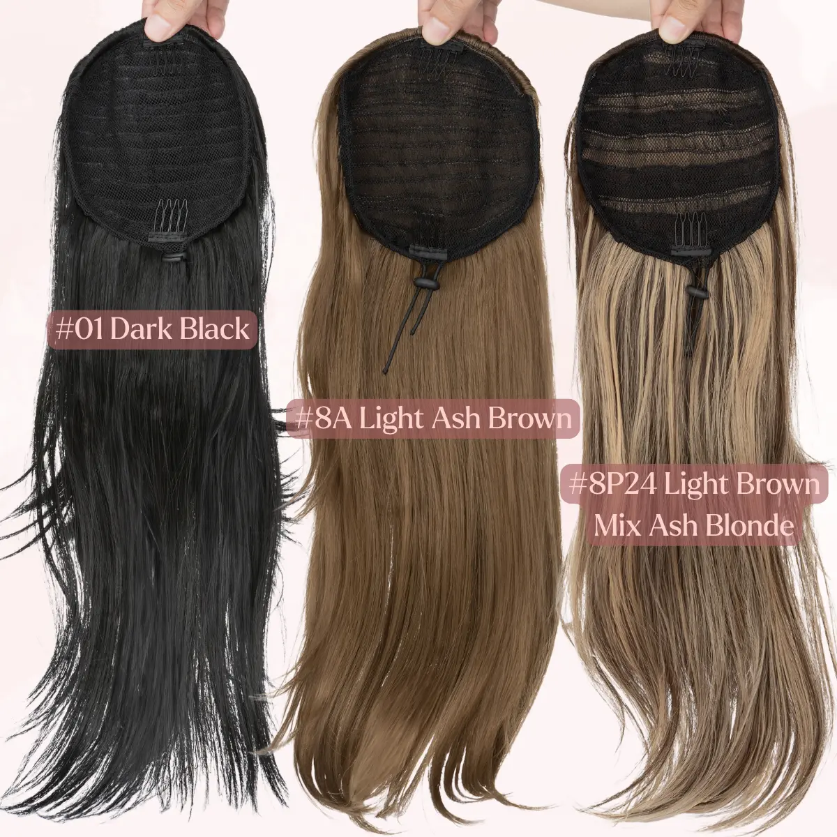 22 Inch Layered Wavy Pony Tail Hair Extensions Ponytail 