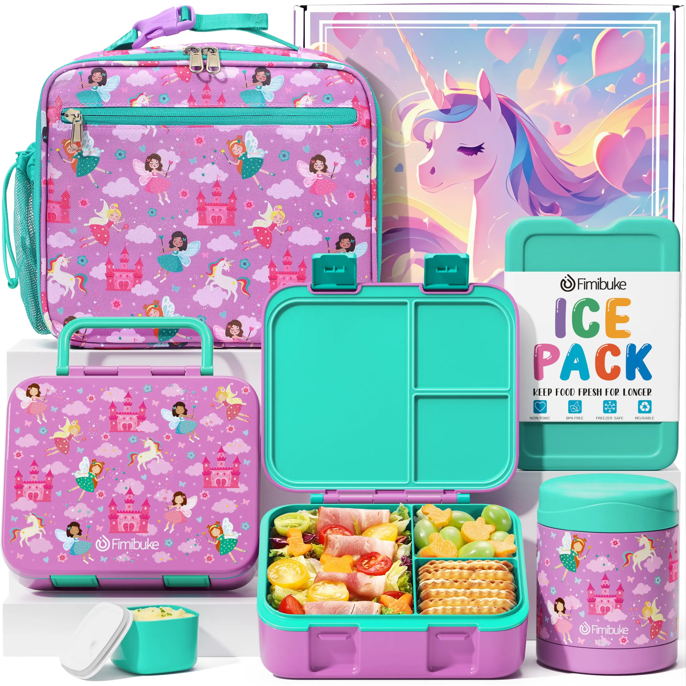 B6.Food Jar Sets-Fairies Unicorns