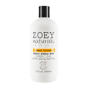 Zoey Naturals Sweet Citrus Bubbly Bubble Bath For Kids 17oz
