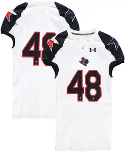 Texas Tech Red Raiders Team-Issued #48 White and Black Jersey from the 2013 NCAA Football Season - Size 44