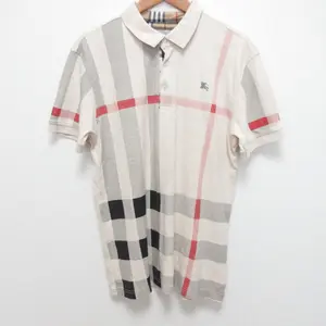Pre-owned BURBERRY Cotton Small Leather Goods Check Polo Shirt