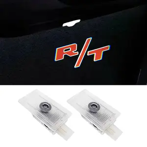 Non Fading LED Car Door Lights Compatible for Dodge Challenger Charger SRT RT  Car Accessories HD Welcome lamp Projector Ghost Shadow Puddle Courtesy Step Lights 2PCS										