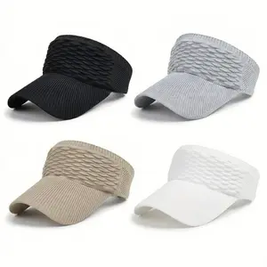 4-Pack Women's Sports Sun Hat| No-Heat Open Top Design| Ponytail Friendly Visor| Value Set