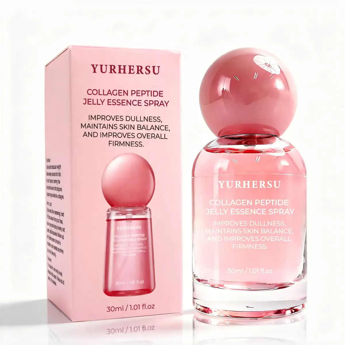 Collagen Peptide Jelly Essence Mist - 1.01 oz Travel-Sized Skincare Spray-On Hydrogel for Women, Nourishing Moisturizer That Leaves Skin Smooth & Refined, Giftable Facial Serum-Essence
