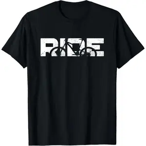 100% Cotton Vintage MTB T Shirt - RIDE Mountain Bike T-Shirt