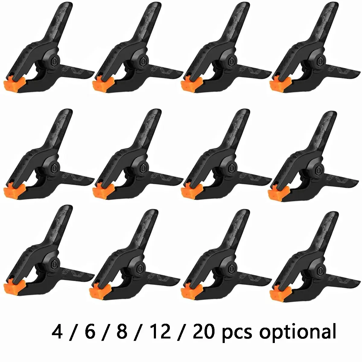 Plastic Spring Clamps, 3.5inch Small Heavy Duty Clip for Crafts, Backdrop Stand, Woodworking, Photography Studios, Clamping and Securing Hardware, Quick Release Clamp, Secure Clamp
