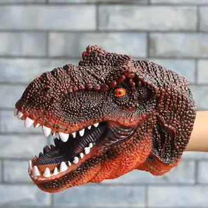 Dinosaur Puppet Toy, Battle Tyrannosaurus Head Party Children Role-Playing Game, Realistic 3D Dinosaur Puppets, Soft Animal Heads