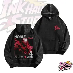 Halo series of games Washed T-Shirt, Hoodie, specifically Spartan Emile-A239-Long Sleeve Cotton Unisex Vintage Hoodie 6QX