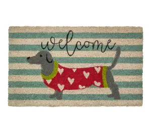 Northlight Coir Dachshund Dog Welcome Doormat 18" x 30"