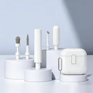 5-In-1 Electronics Cleaning Kit, Compact Storage, Portable, Ideal for Headphones, Phones, Keyboards, Effective Stain Removal