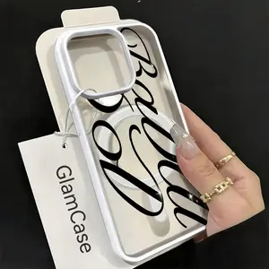 Calligraphy Script Elegant Phone Case， Artistic Brushstroke Style for iPhone 17 16 15 14 13 12 11 Plus Pro Max.A17