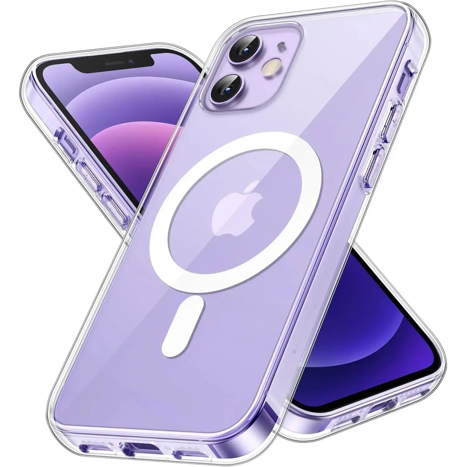 Entronix [Magnetic] Case Compatible with iPhone 12 Mini - [Hard Back] Clear Cover