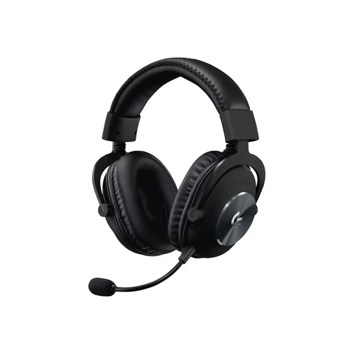 PRO X Premium Faux Leather Aluminum Over-Ear PC Gaming Headset, Black - USB Connection, 7.1 Surround Sound, Crystal-Clear Audio, Detachable Microphone