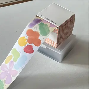 Korean Flower Pull-Out Sticky Notes, Minimalist Style, Fully Adhesive, Perfect for Cute Stickers in Planners, Organize Your Life Stylishly, Self Adhesive Stickers