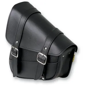 Willie & Max Black Triangulated Swingarm Saddlebag w/Chrome Buckles - 59776-00 - Flash sale 2025!!