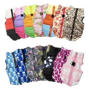 British Style Cotton Pet Clothing with Color Blocks 50g Weight Leopard Camouflage Horse Skull Patterns for Pets