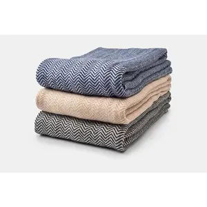 Soft Wool Throw Size Blanket Chevron Pattern