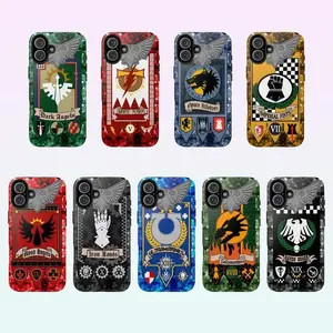 Warhammer Space Marines Loyal Legion phone case, featuring a Legion armor design, compatible with iPhone 17/16/15/14/13/12/11 and Samsung Galaxy S21-S25, made of shockproof and durable TPU material.