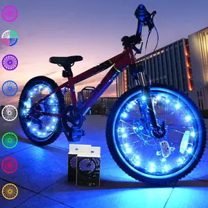 Tire Pack LED Bike Wheel Lights Ultra Bright Waterproof Bicycle Spoke Lights Cycling Decoration Safety Warning Tire Strip Light for Kids Adults Night Riding