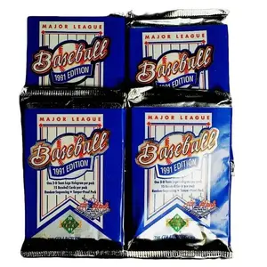 1991 Upper Deck Baseball Cards Lot of 4 Wax Packs